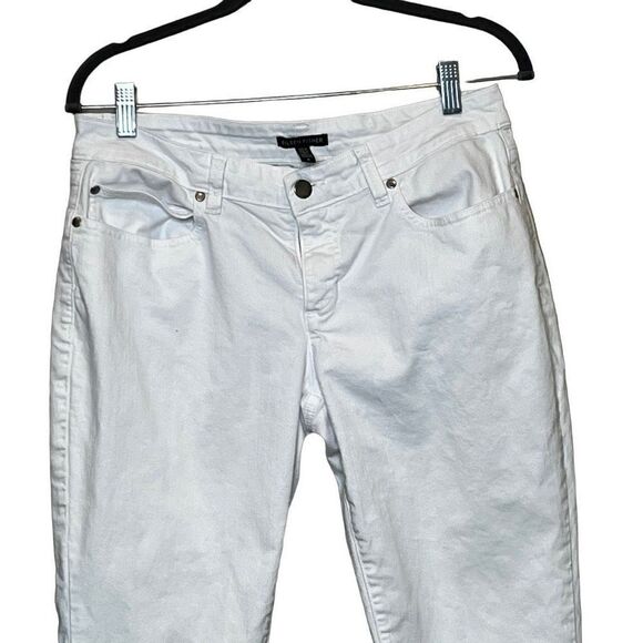 Eileen Fisher white organic cotton skinny ankle jeans size 8 - Picture 4 of 16